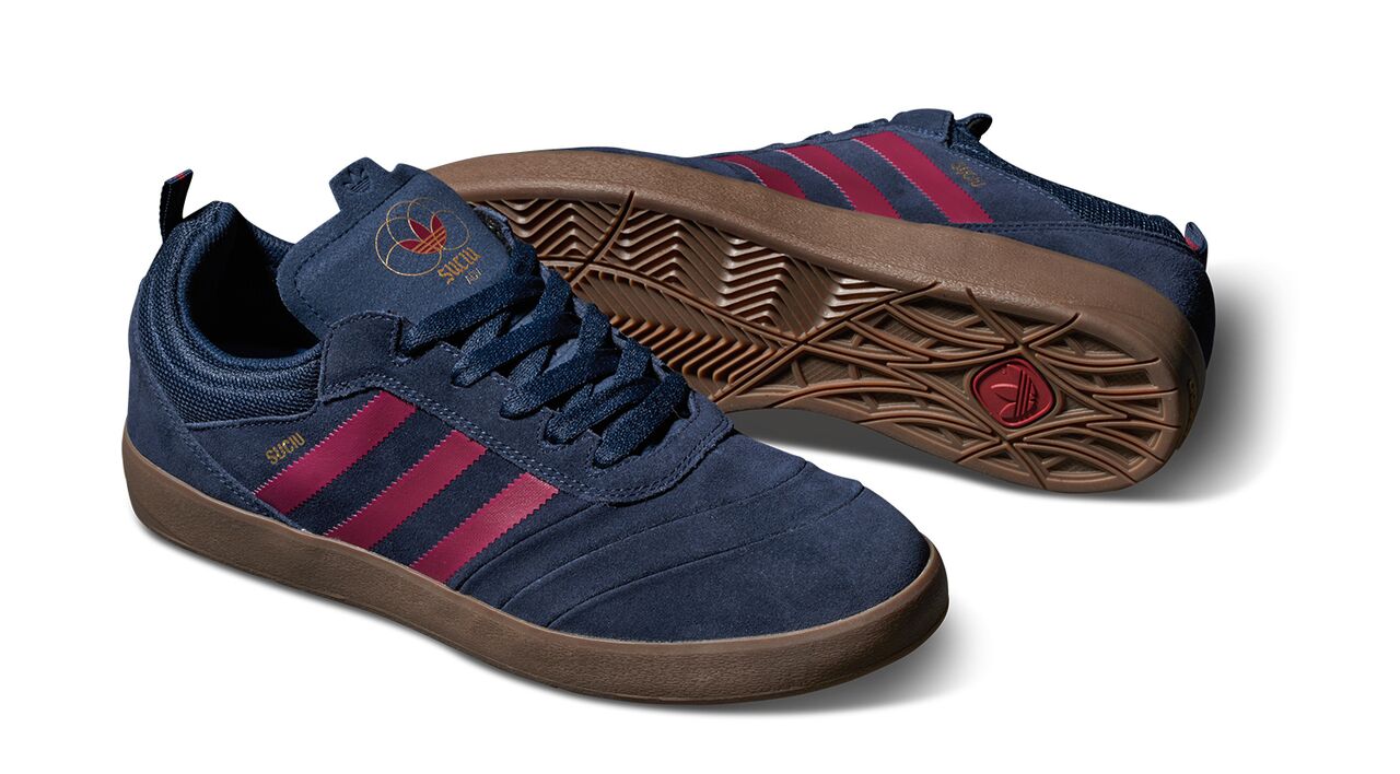 Der adidas Suciu ADV in navy-burgundy-gum Der adidas Suciu ADV in navy-burgundy-gum