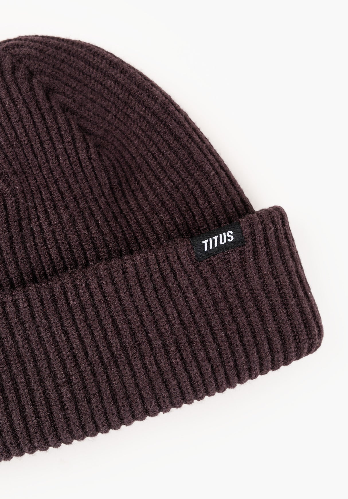 TITUS Classic Beanie Mütze darkbrown – Rückenansicht