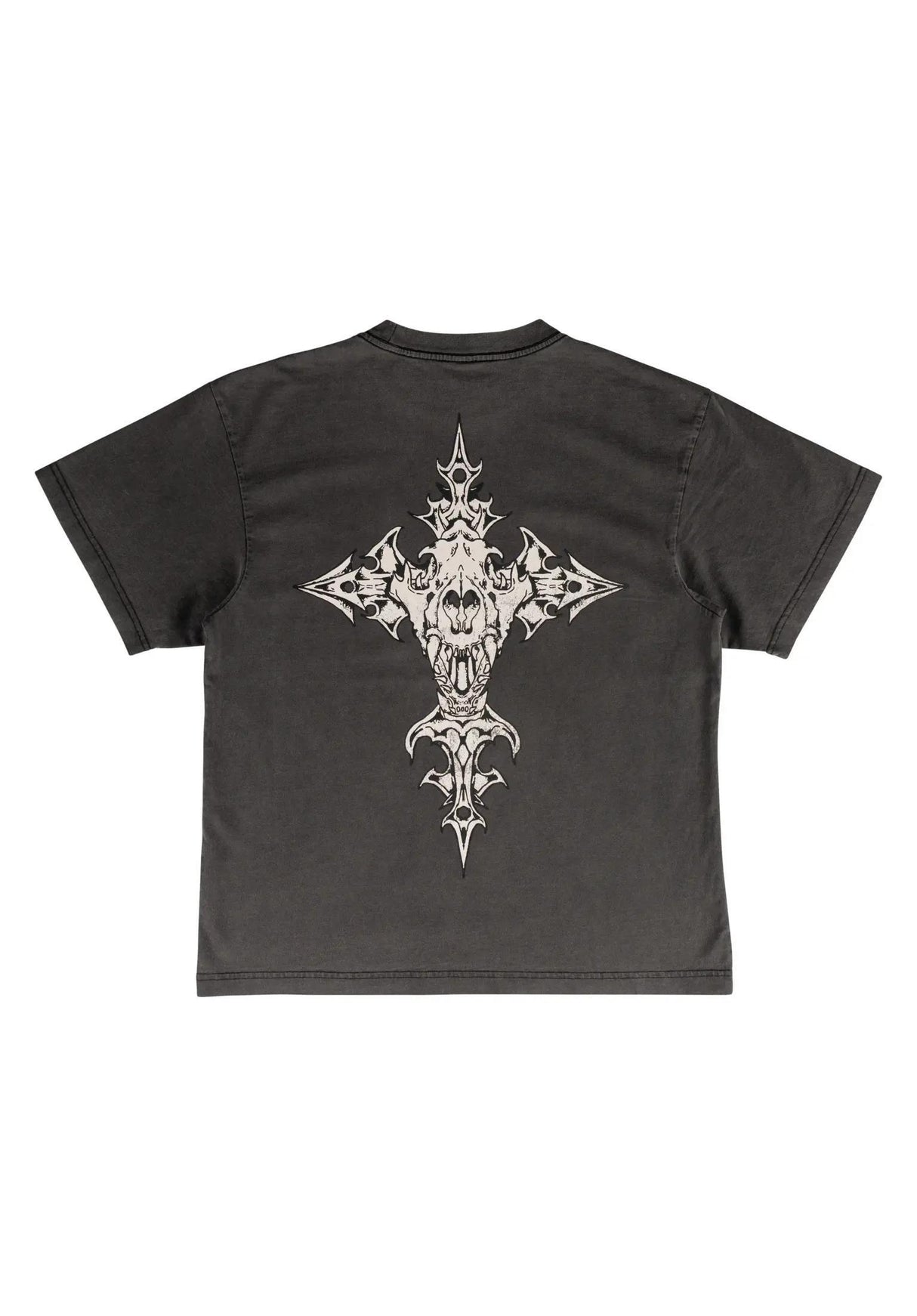 Welcome Iron Wolf Boxy Garment-Dyed T-Shirt vintage-black – Detailansicht 2