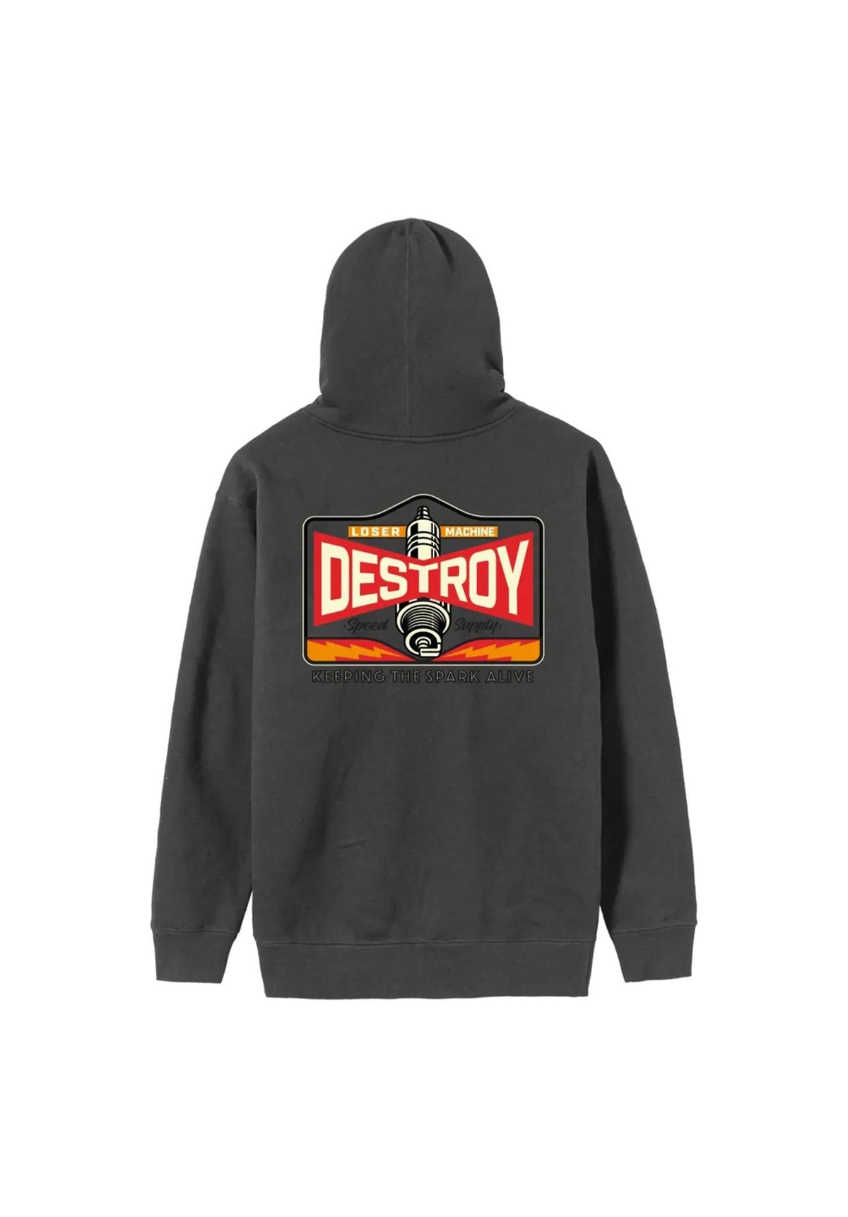 Loser-Machine Hot Spark Hoodie asphalt – Rückenansicht