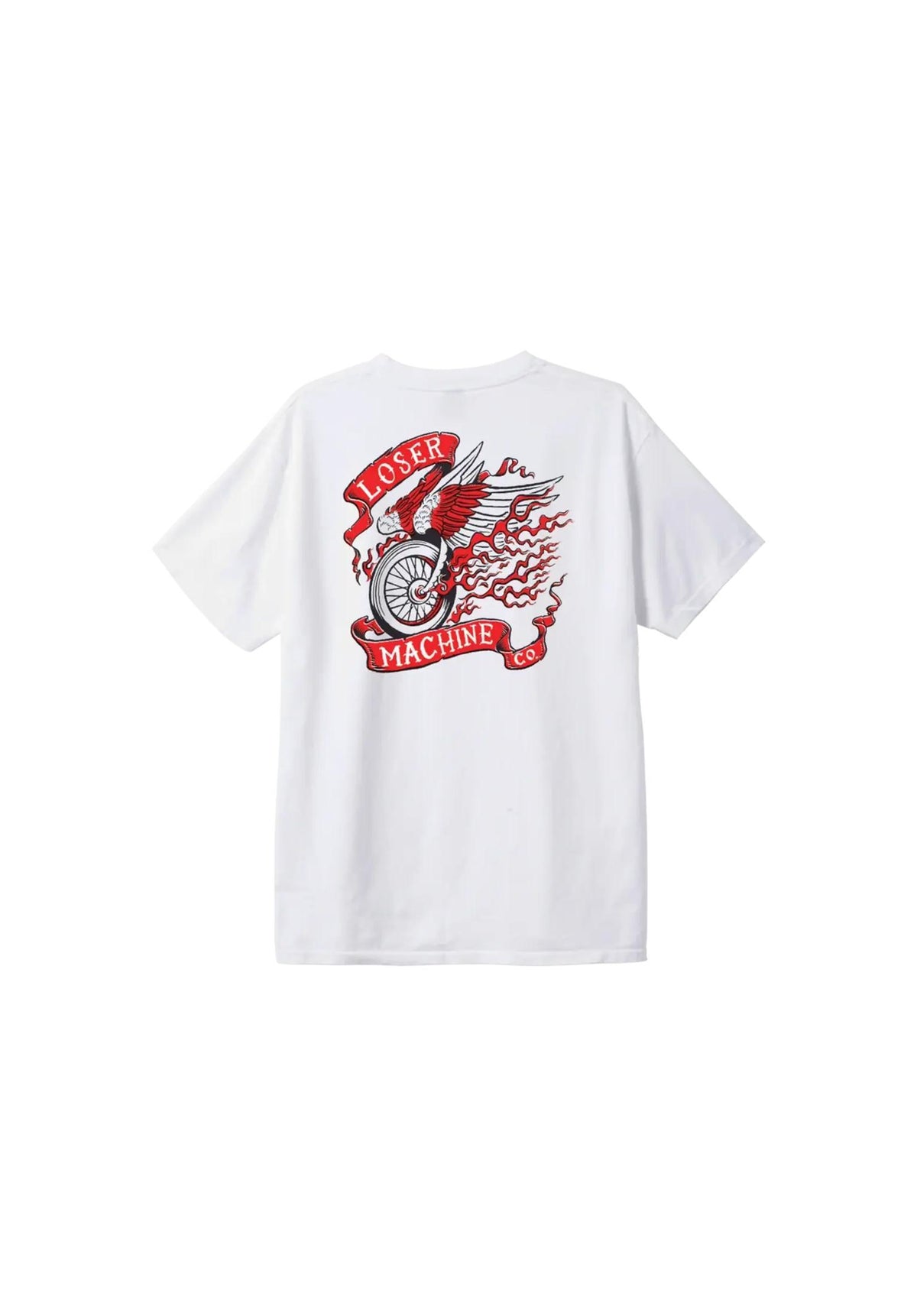 Loser-Machine Fire Starter T-Shirt white-enzyme – Rückenansicht