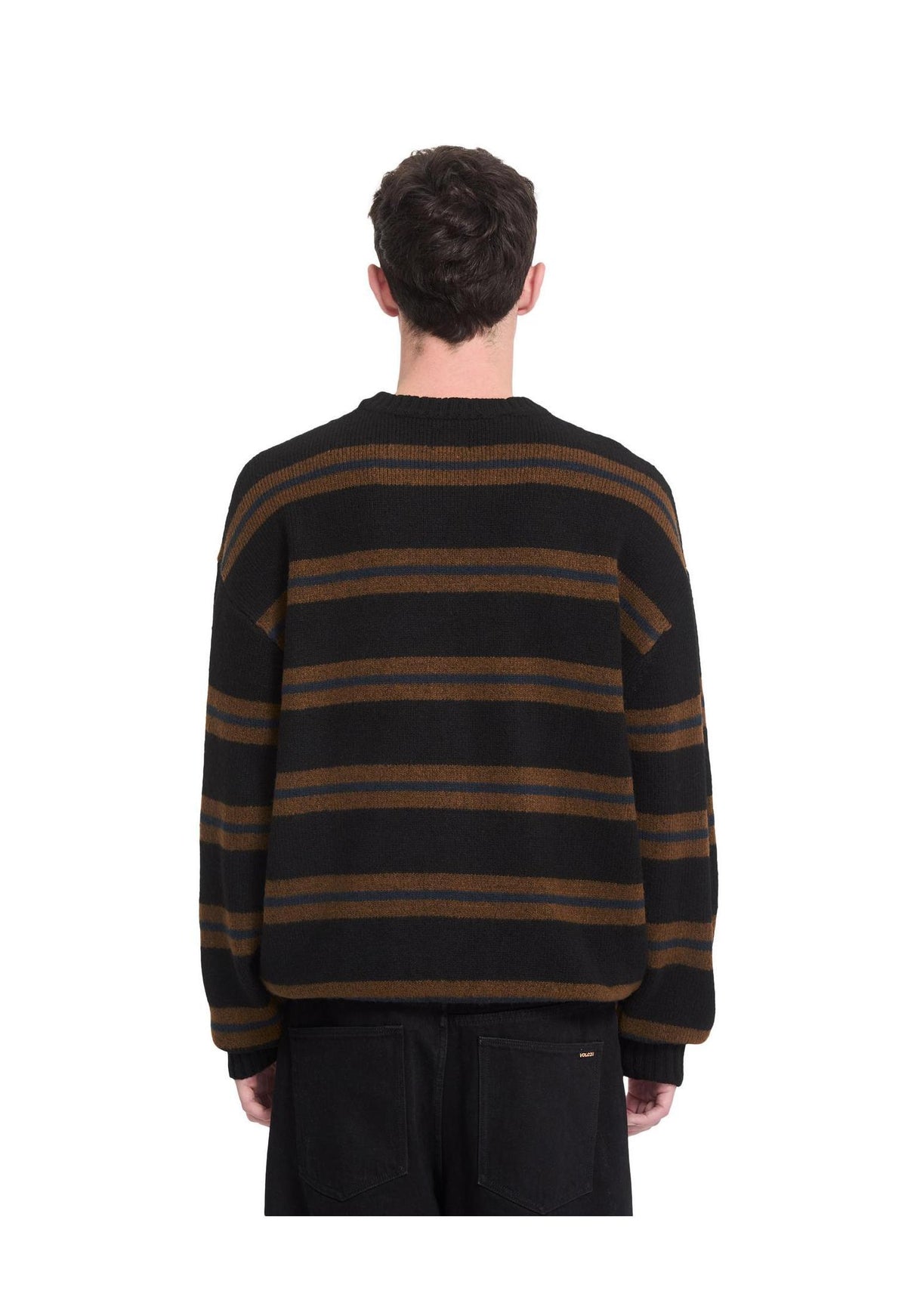 Volcom Striperstand Strickpullover black – Rückenansicht