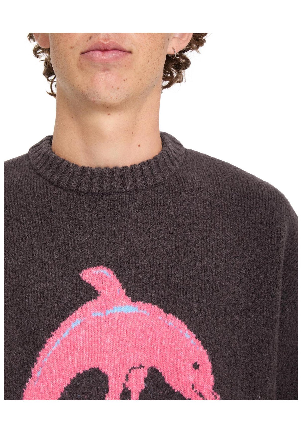 Volcom FA Ozzy Swtr Dolphin Strickpullover raisin – Detailansicht 1