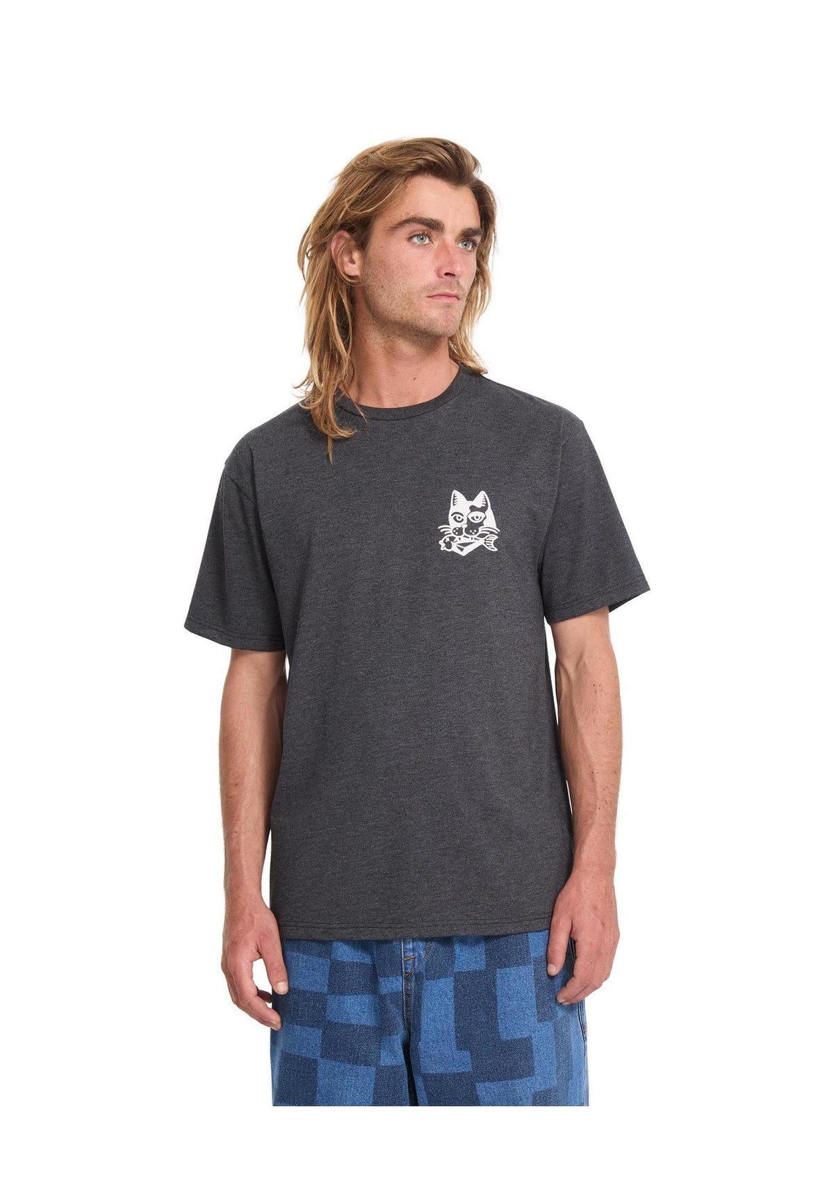 Volcom Tasty HTH T-Shirt heatherblack – Rückenansicht