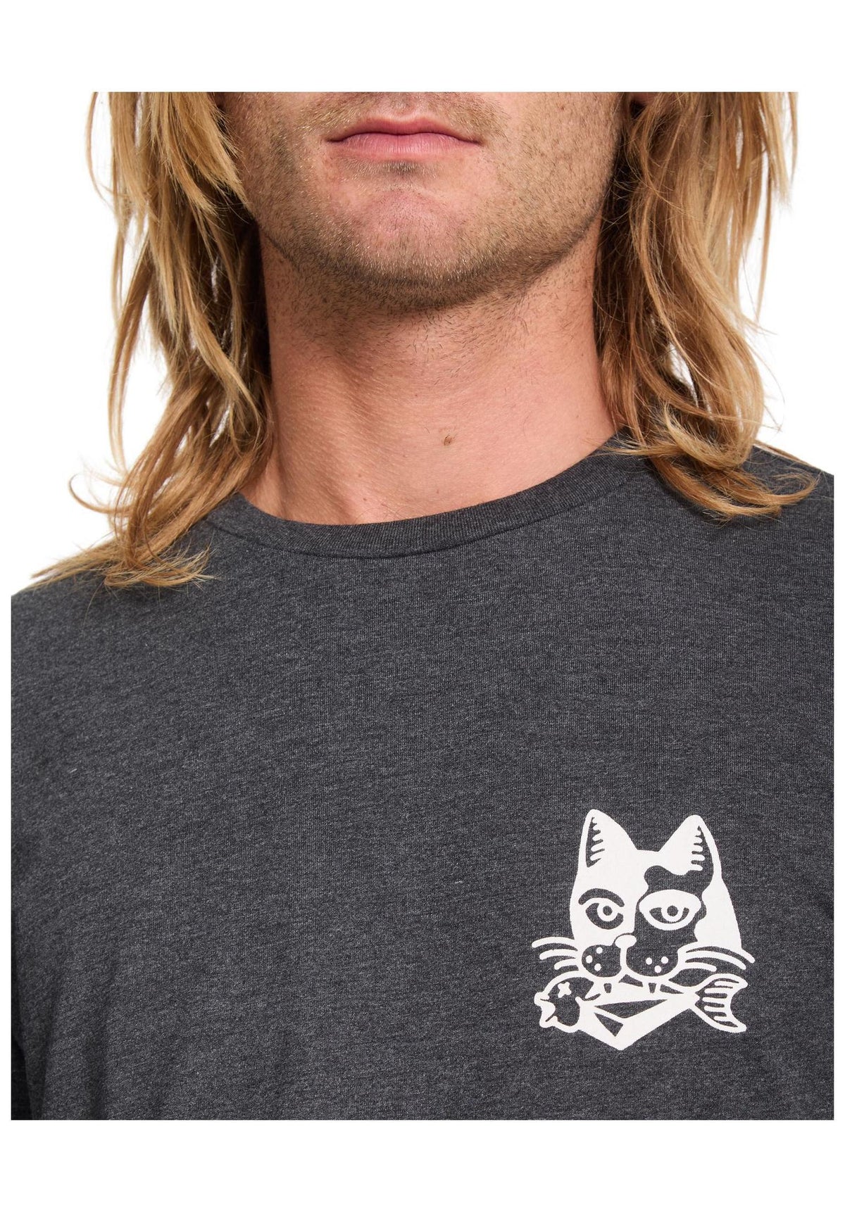 Volcom Tasty HTH T-Shirt heatherblack – Unteransicht