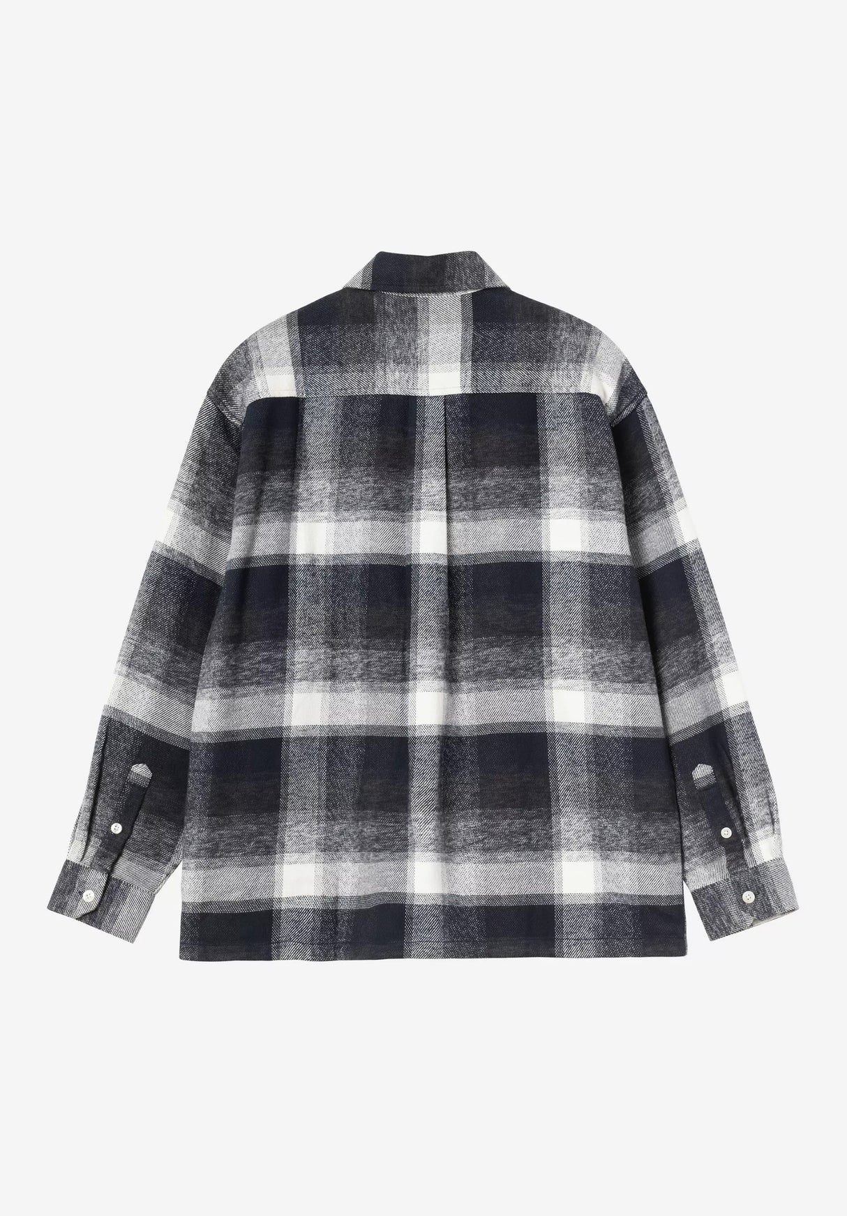 Carhartt WIP Esterson Hemd-Langarm estersoncheck-darknavy – Rückenansicht