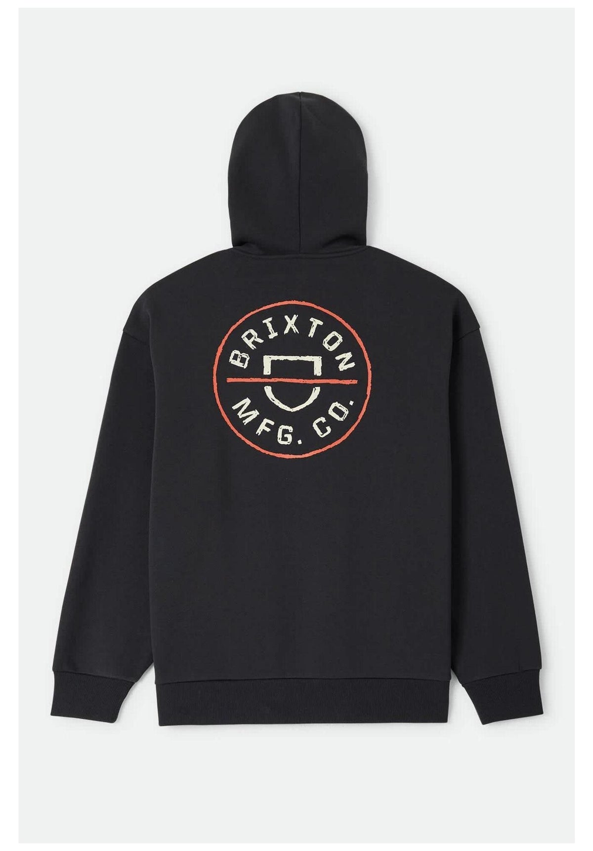Brixton Crest II Hoodie black – Rückenansicht