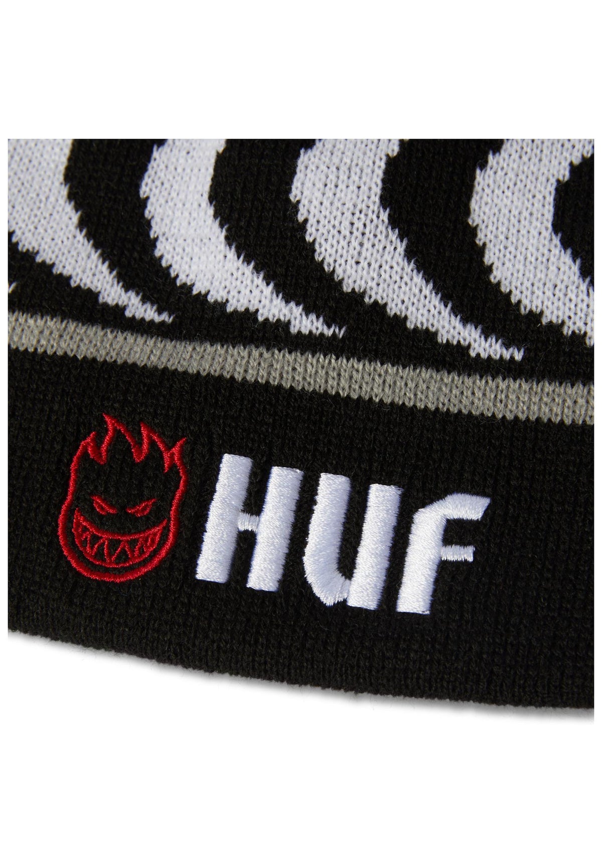 HUF x Spitfire Skull Beanie Mütze black – Detailansicht 1