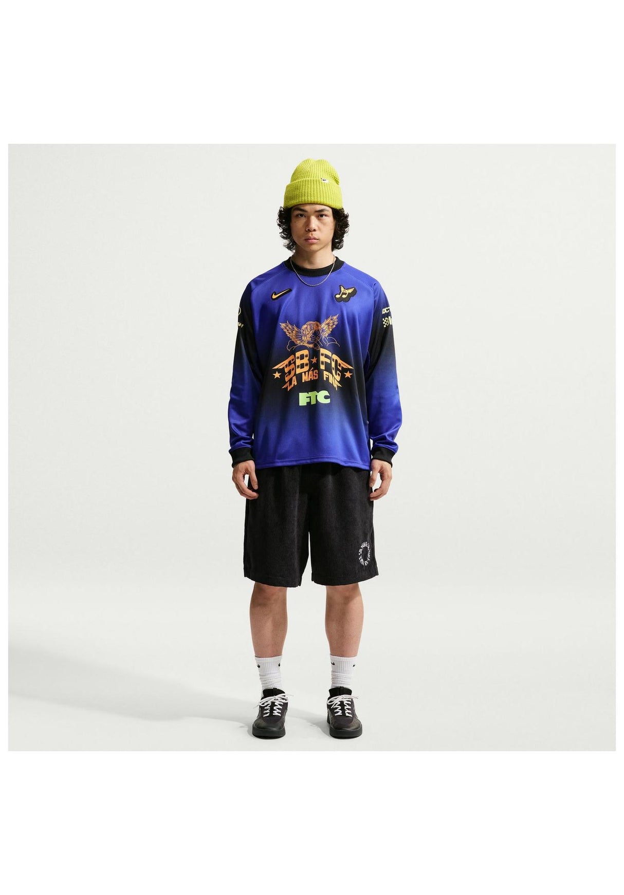 Nike SB Club 58 LS Skate Jersey Longsleeve darkconcord – Seitenansicht