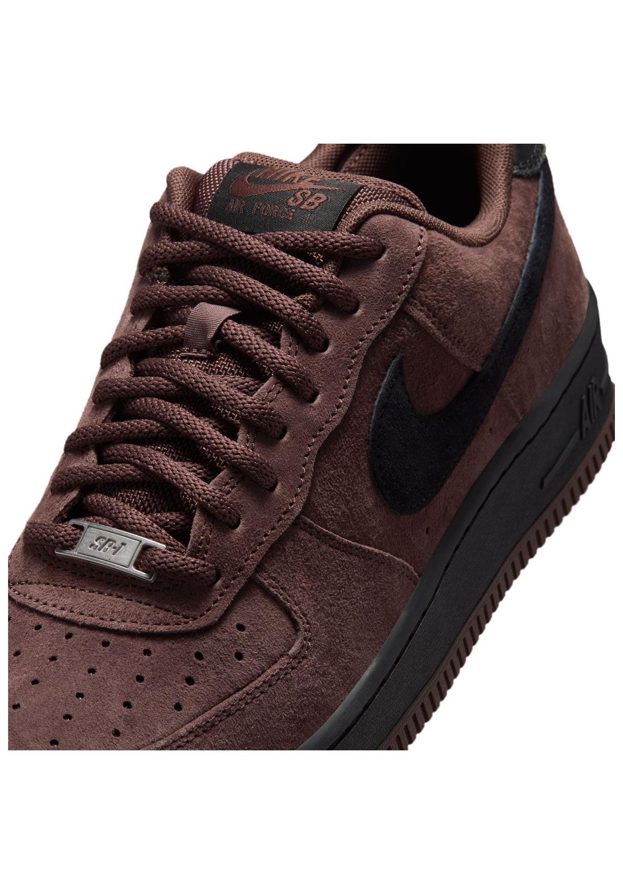 Nike SB Air Force 1 Schuhe Jungs lightchocolate-black-lightchocolate – Oberansicht