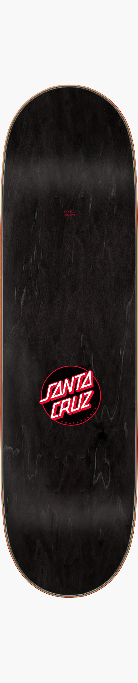 Santa-Cruz Screaming Mouth Deck black – Rückenansicht