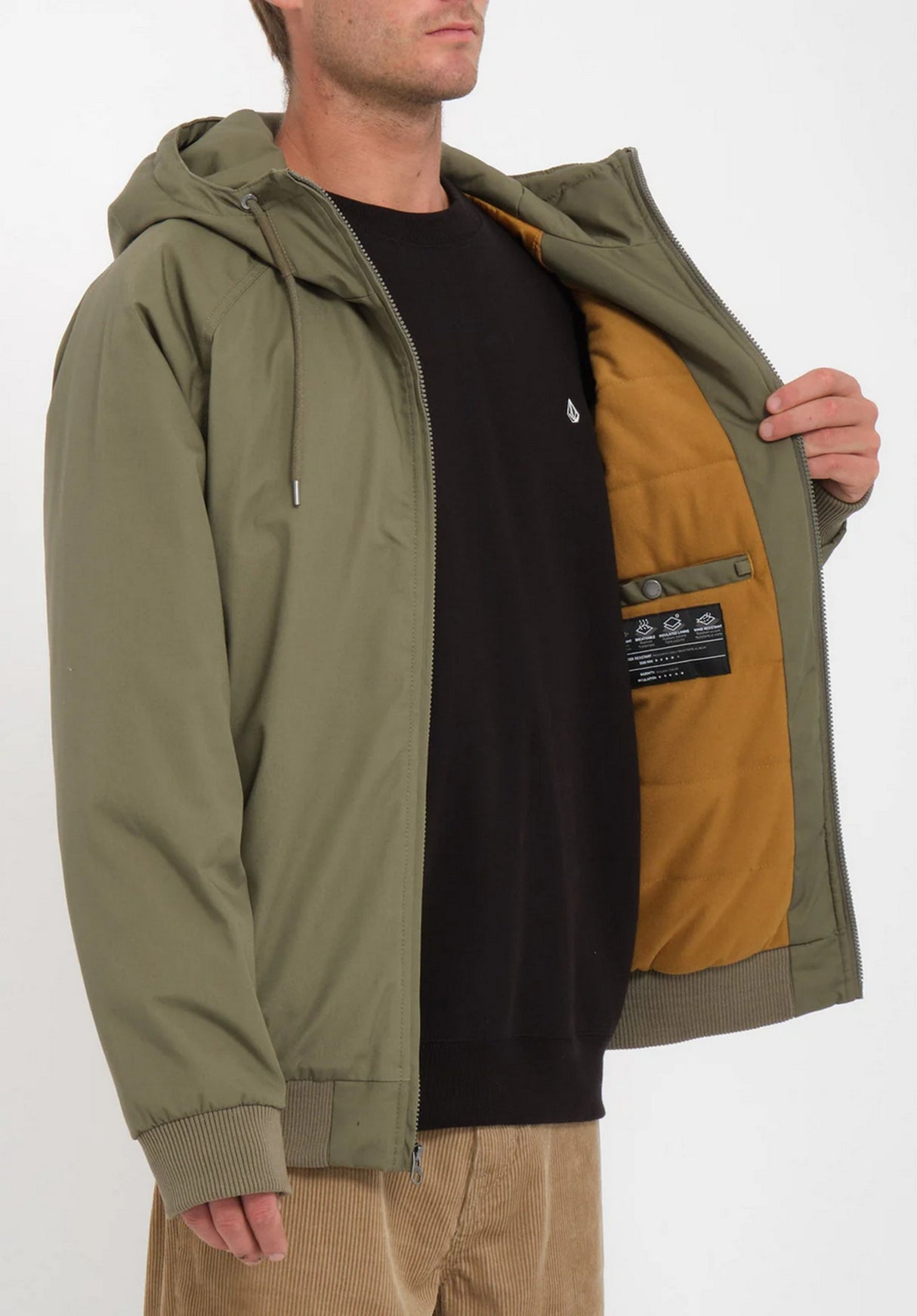 Volcom Hernan 10K Winterjacke wintermoss – Detailansicht 1