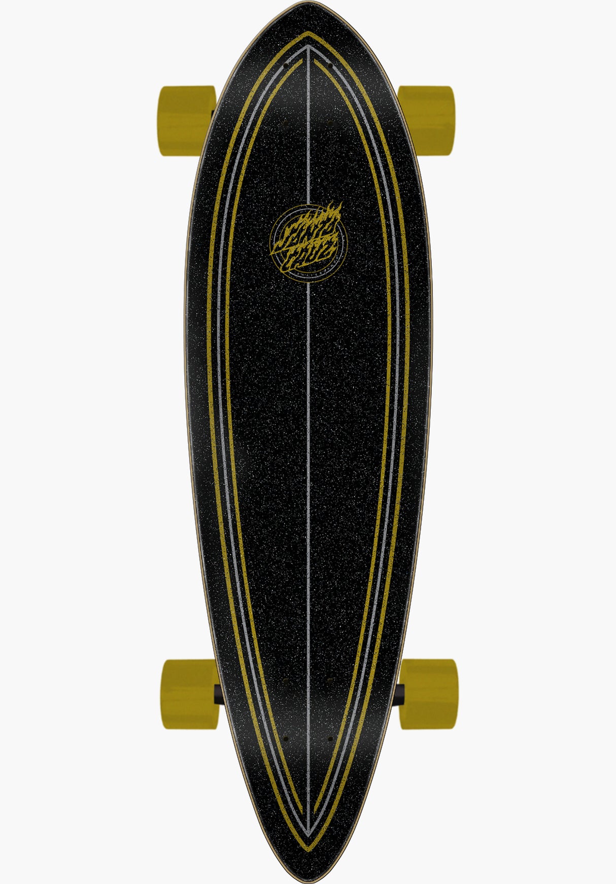 Santa-Cruz Holo Flame Pintail Cruiser-Komplett black – Rückenansicht