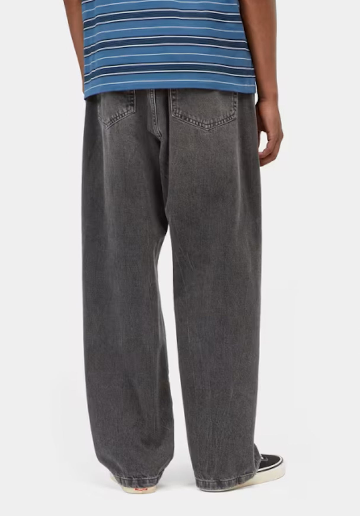 Carhartt WIP Landon Pant Jeans blackmarbleusedwash – Rückenansicht