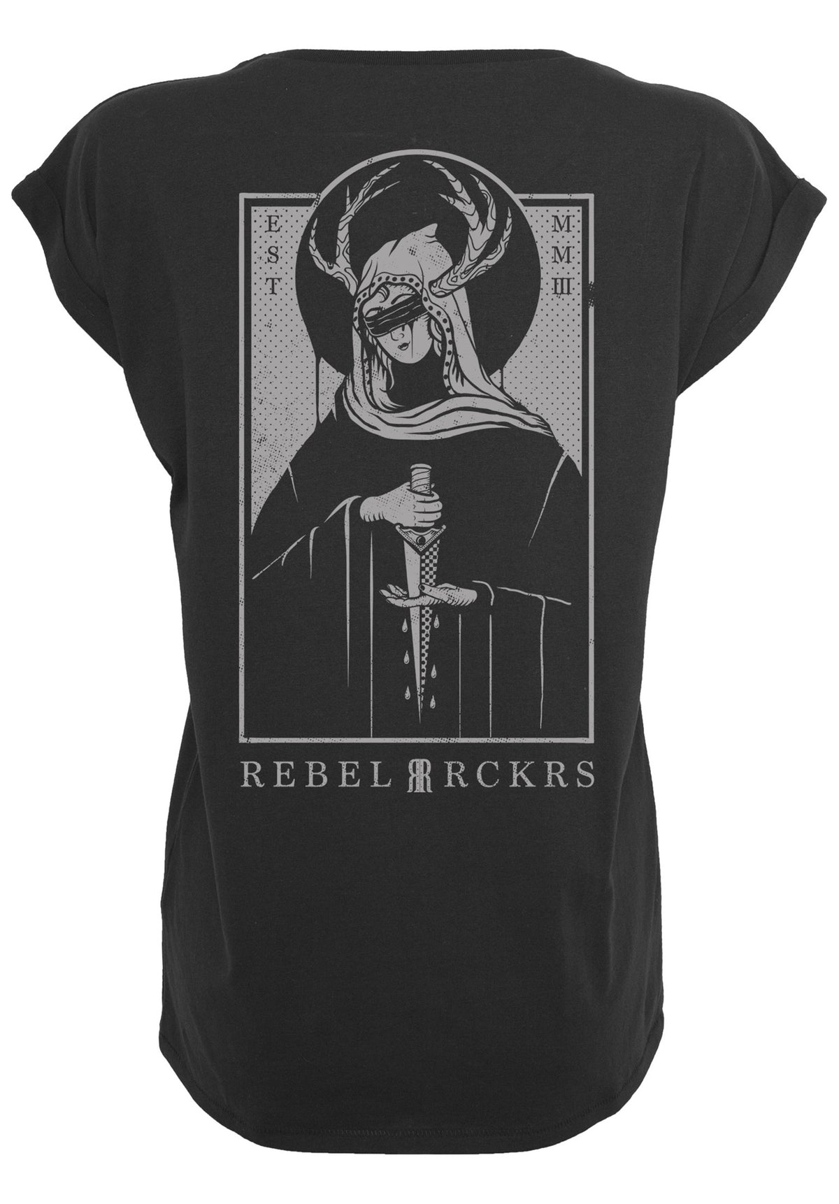 Rebel Rockers Blindgirl Girls T-Shirt black2 – Rückenansicht