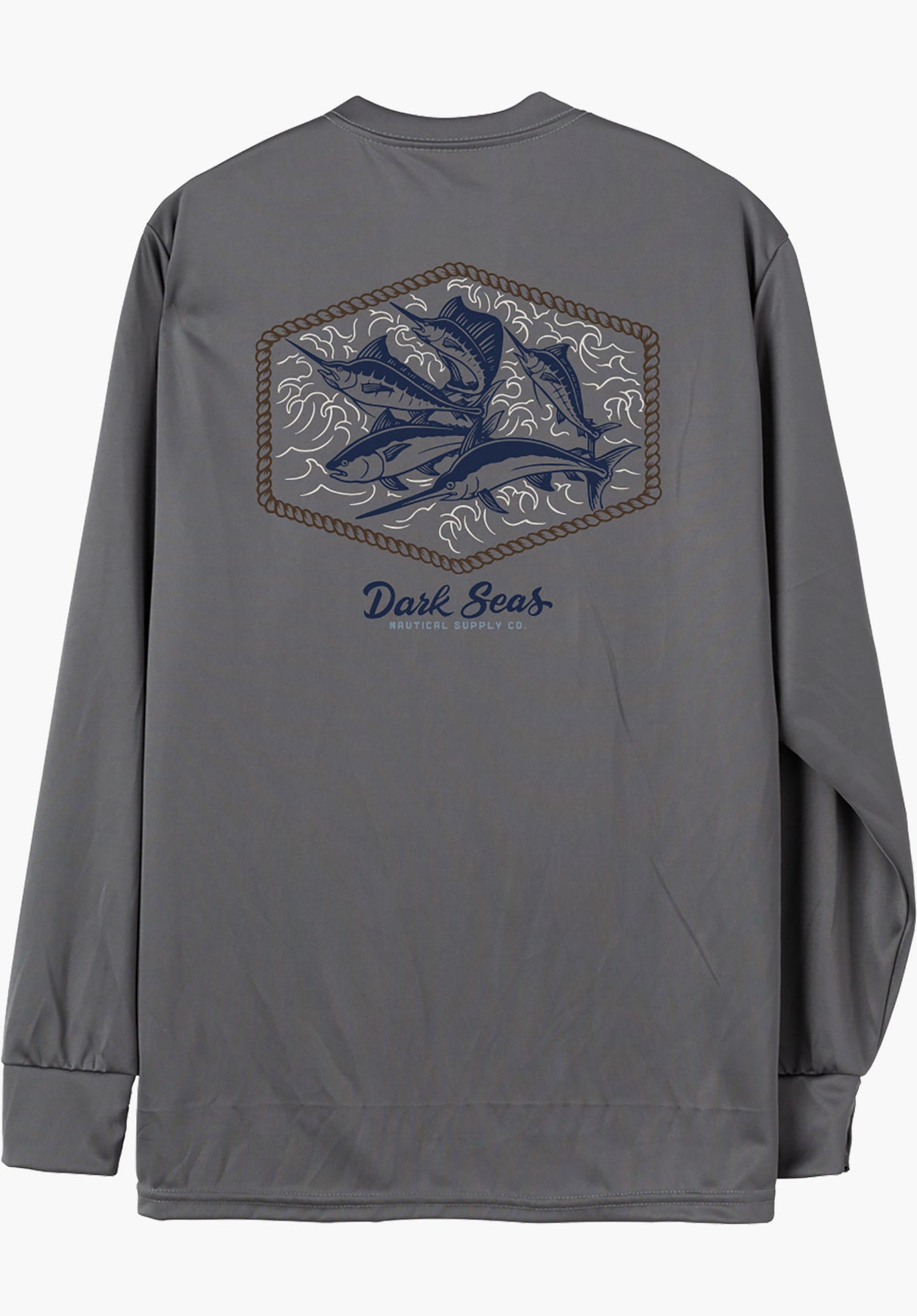Dark Seas Affiliate UV sunshirt Longsleeve granite-grey – Rückenansicht