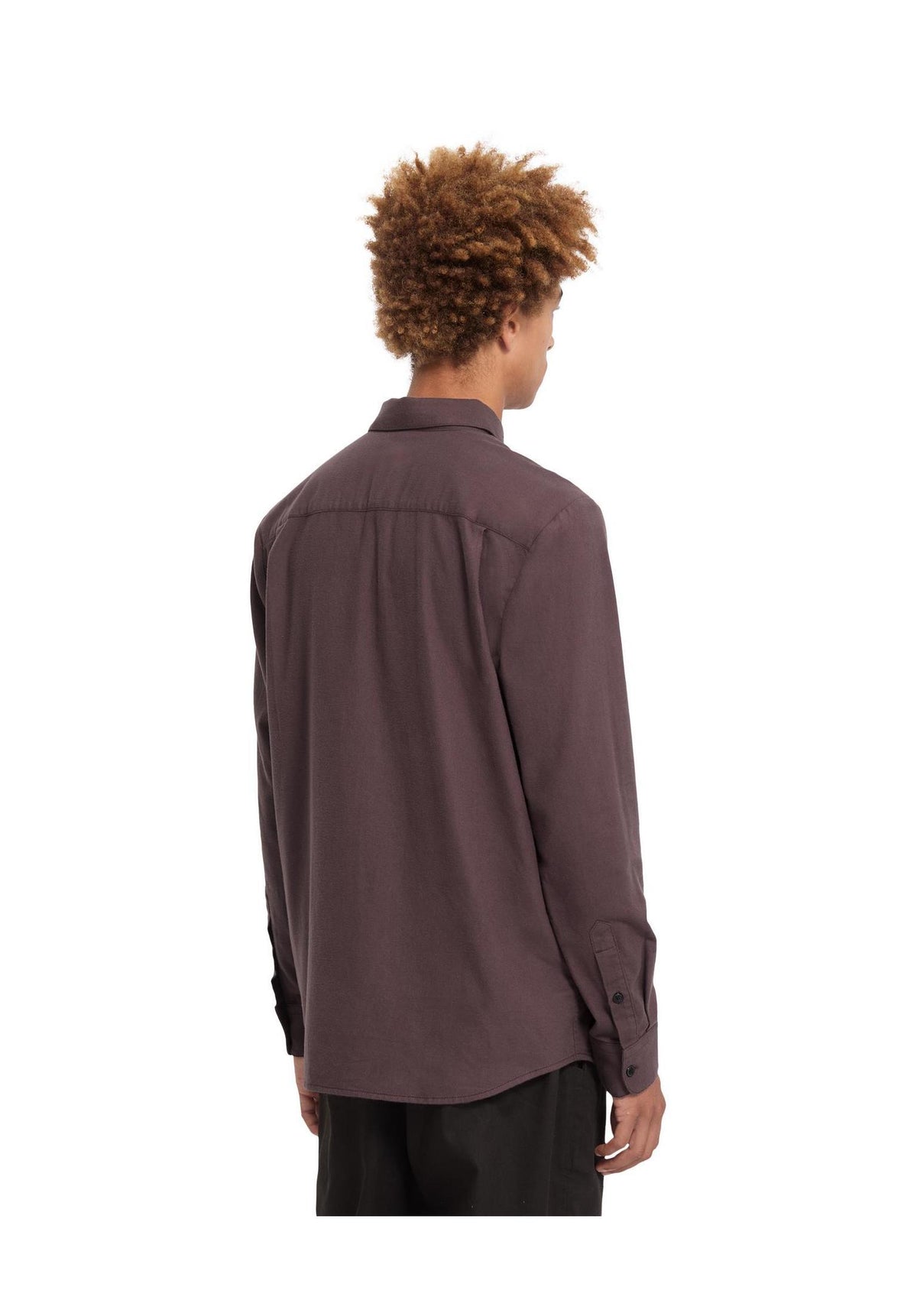 Volcom Caden Solid Hemd-Langarm raisin – Rückenansicht