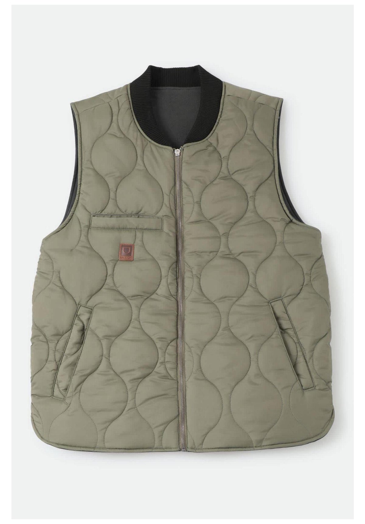 Brixton Builders Abraham Weste black-olive-surplus – Rückenansicht