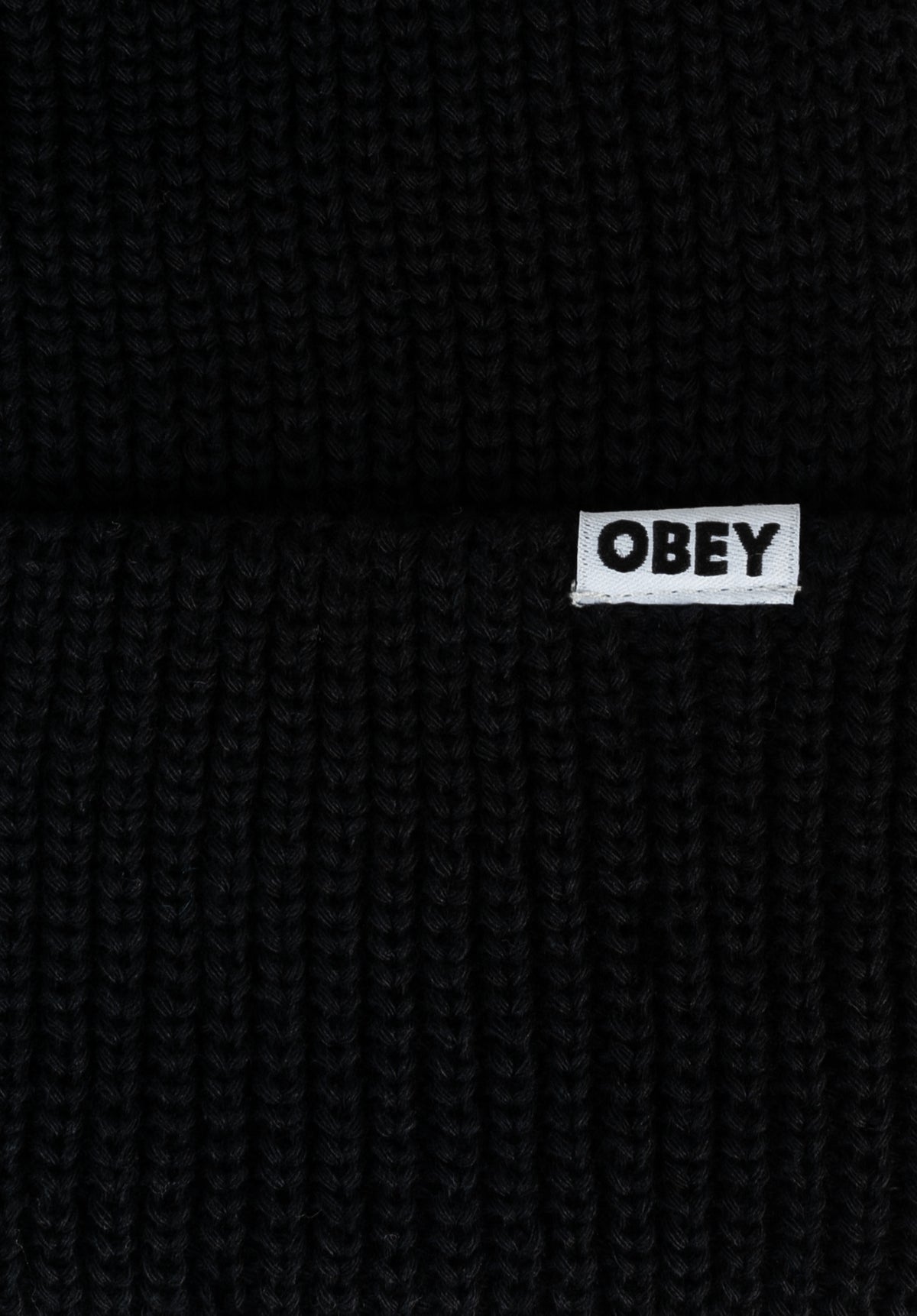 OBEY Bold Organic Beanie Mütze black – Rückenansicht