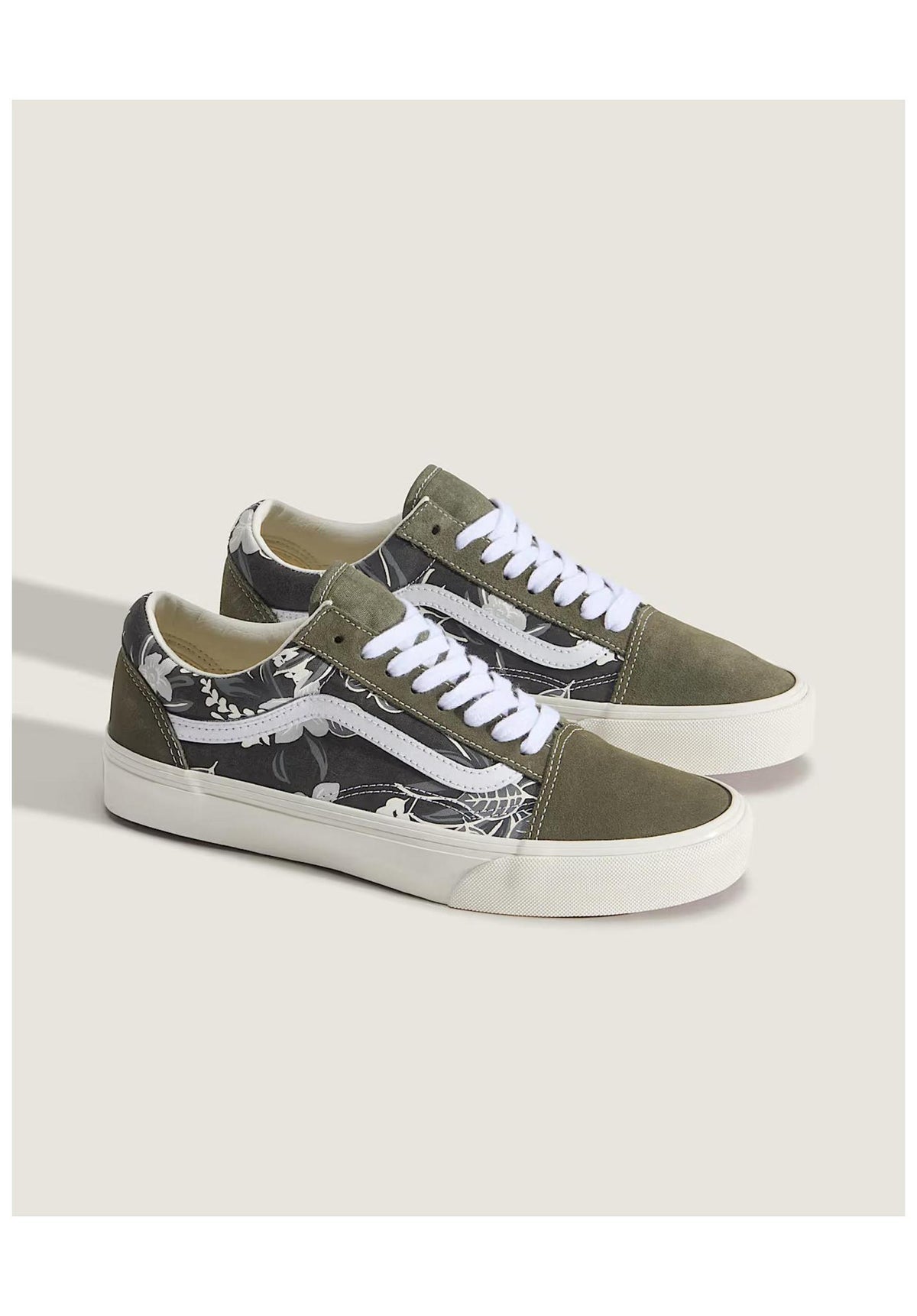 Vans Old Skool Schuhe Mädels floral-olive – Rückenansicht