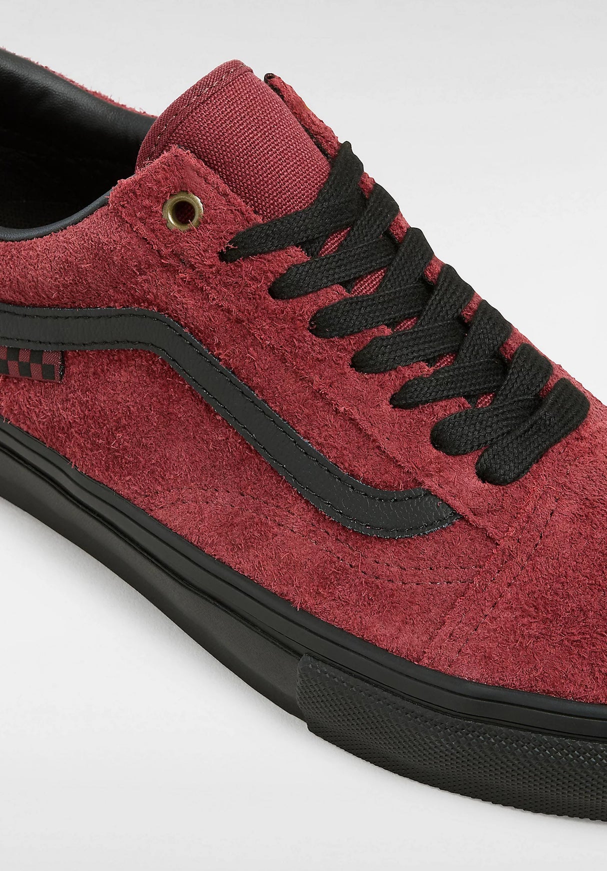 Vans Old Skool SKATE Schuhe Mädels hairysuedeblack-burgundy – Detailansicht 2