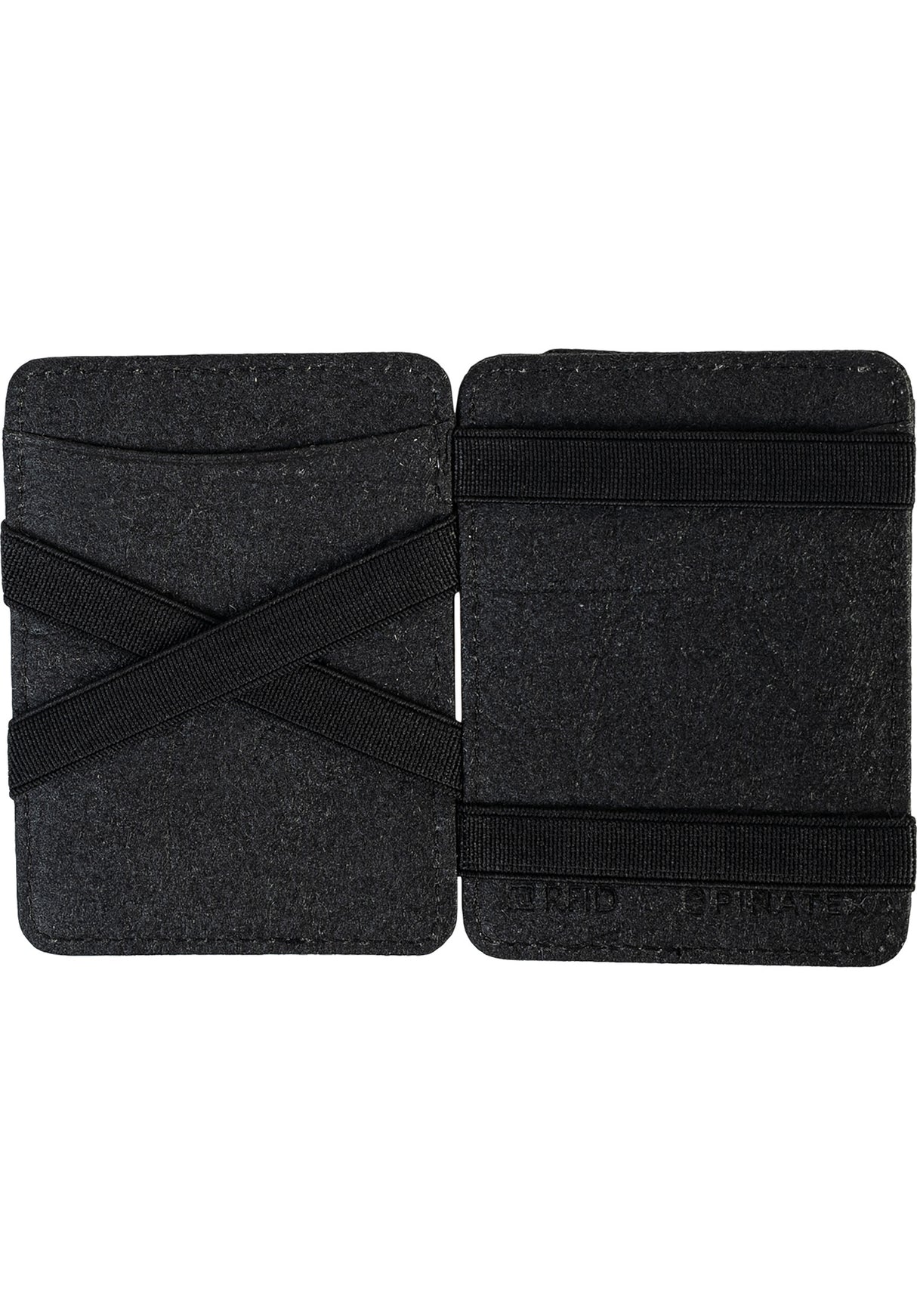 Magic Wallet Coin Vegan charcoal Rueckenansicht