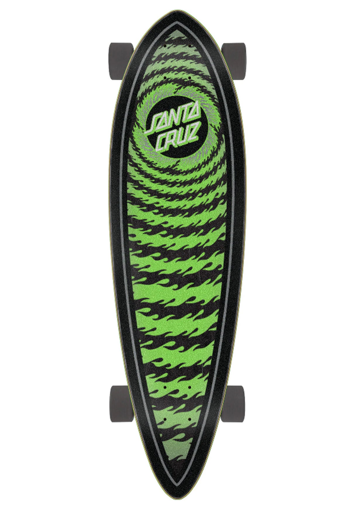 Flame Ringed Dot Pintail Cruiser black-green Rueckenansicht