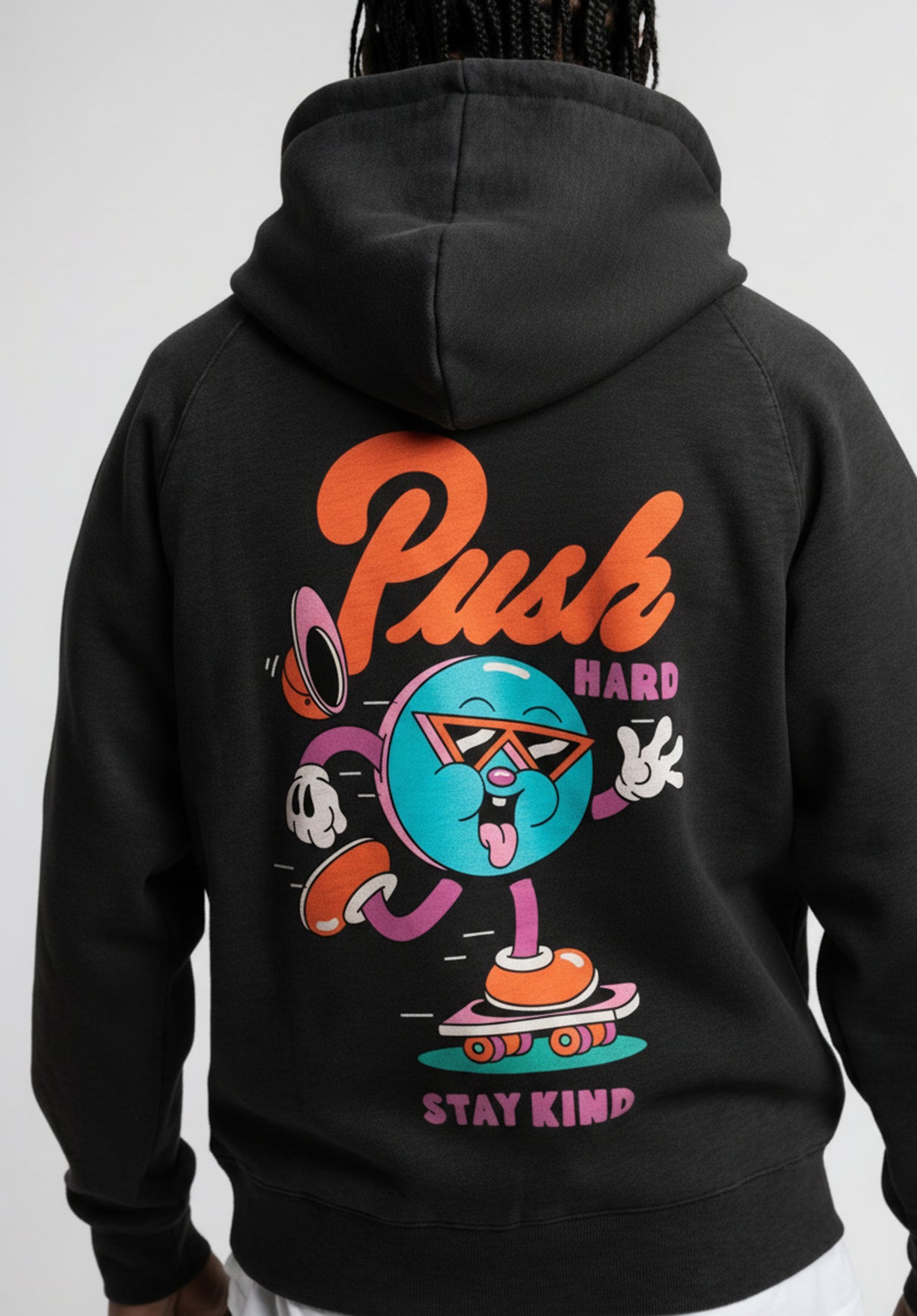 x YEYE WELLER Push Hard blackfaded Rueckenansicht