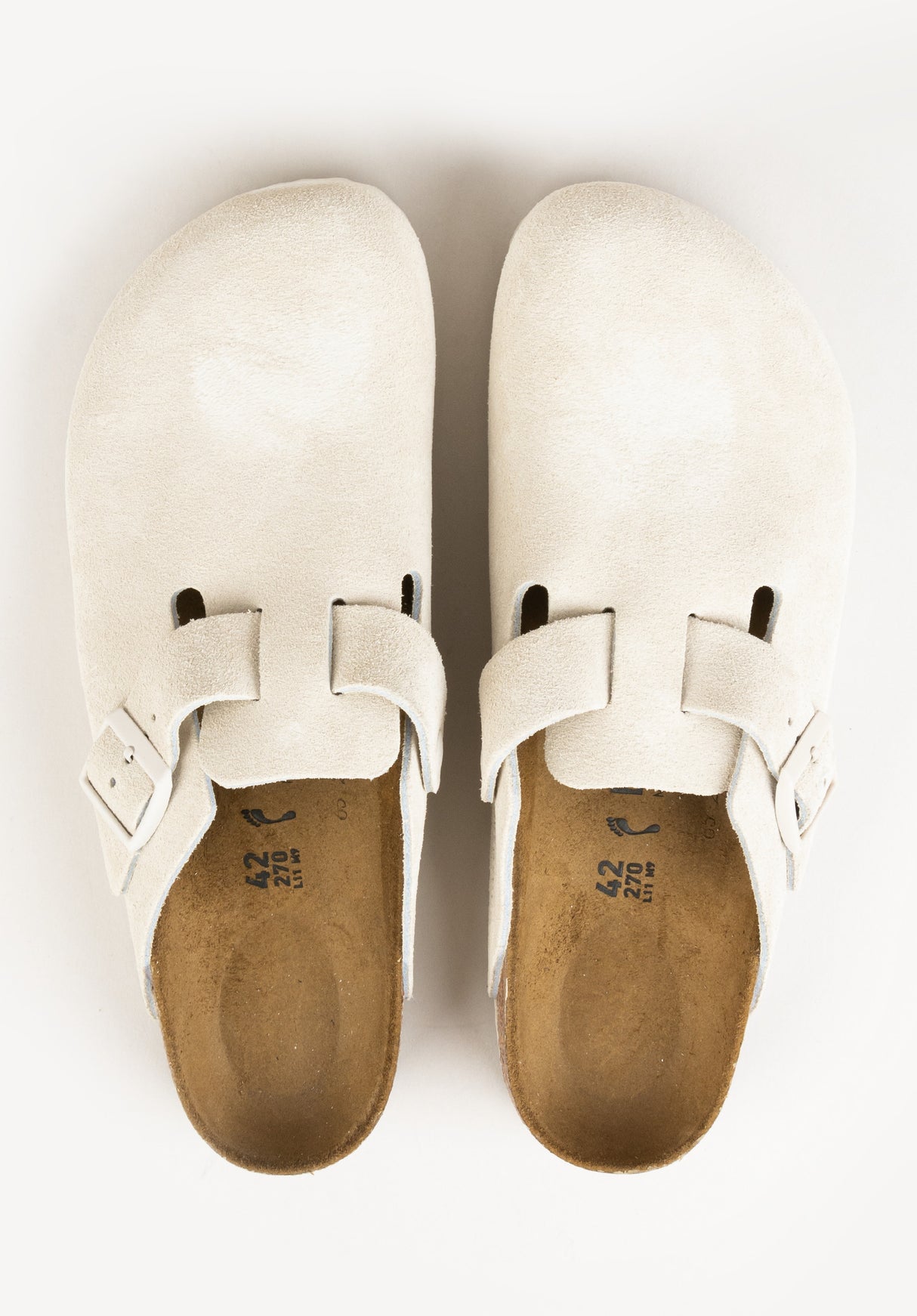Boston Suede Leather Narrow antiquewhite Closeup2