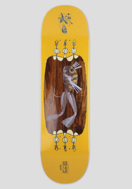 Passport Skateboards Pall Hook & Line Deck yellow – Vorderansicht