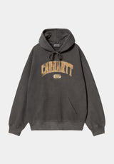 Carhartt WIP Library Hoodie blackgarmentdyed – Vorderansicht