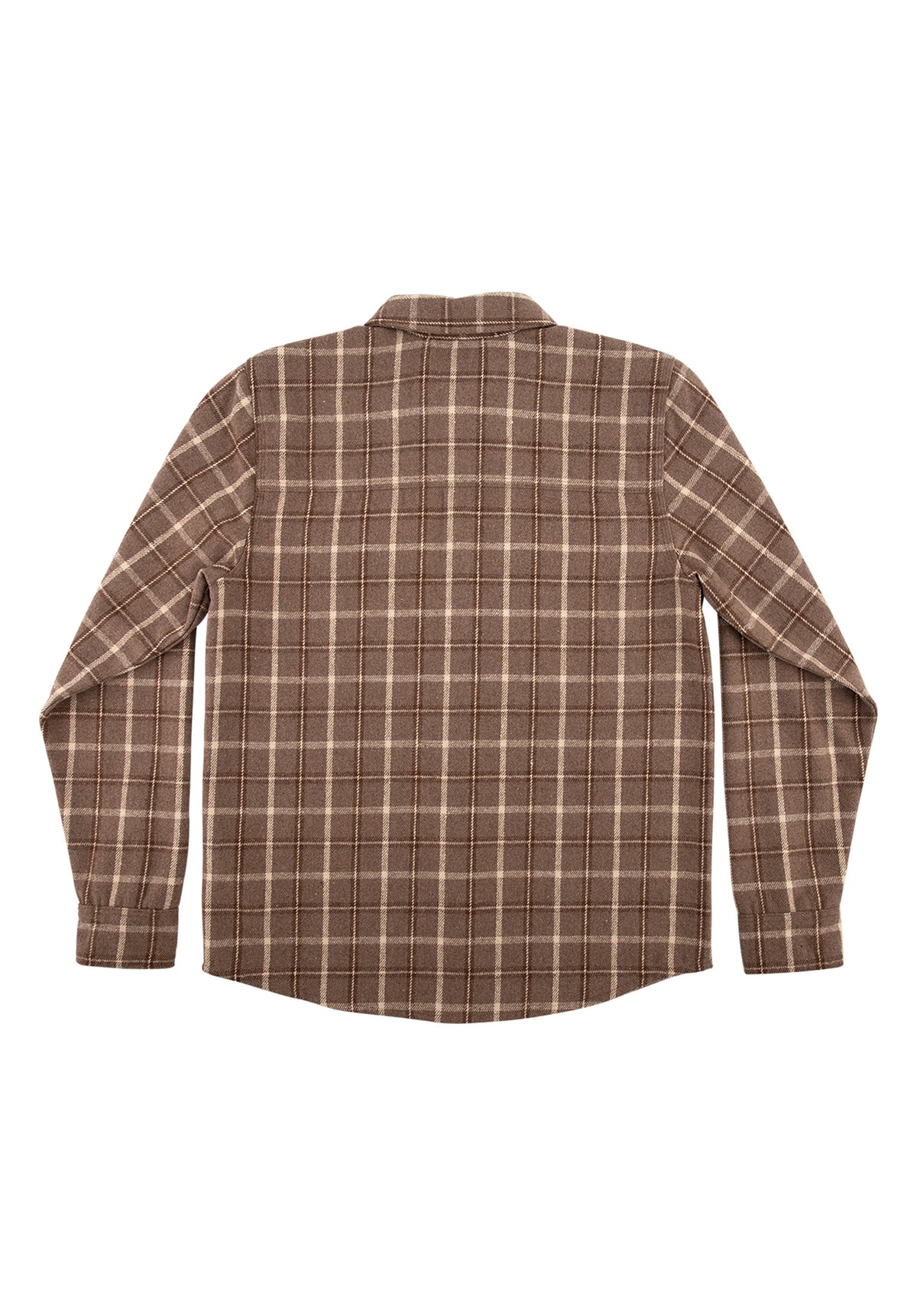 Independent Belmont Flannel Top Hemd-Langarm brown-tan – Rückenansicht