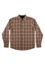 Independent Belmont Flannel Top Hemd-Langarm brown-tan – Vorderansicht
