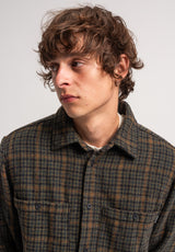 TITUS Willy Hemd-Langarm navy-green checked – Detailansicht 1