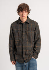 TITUS Willy Hemd-Langarm navy-green checked – Vorderansicht
