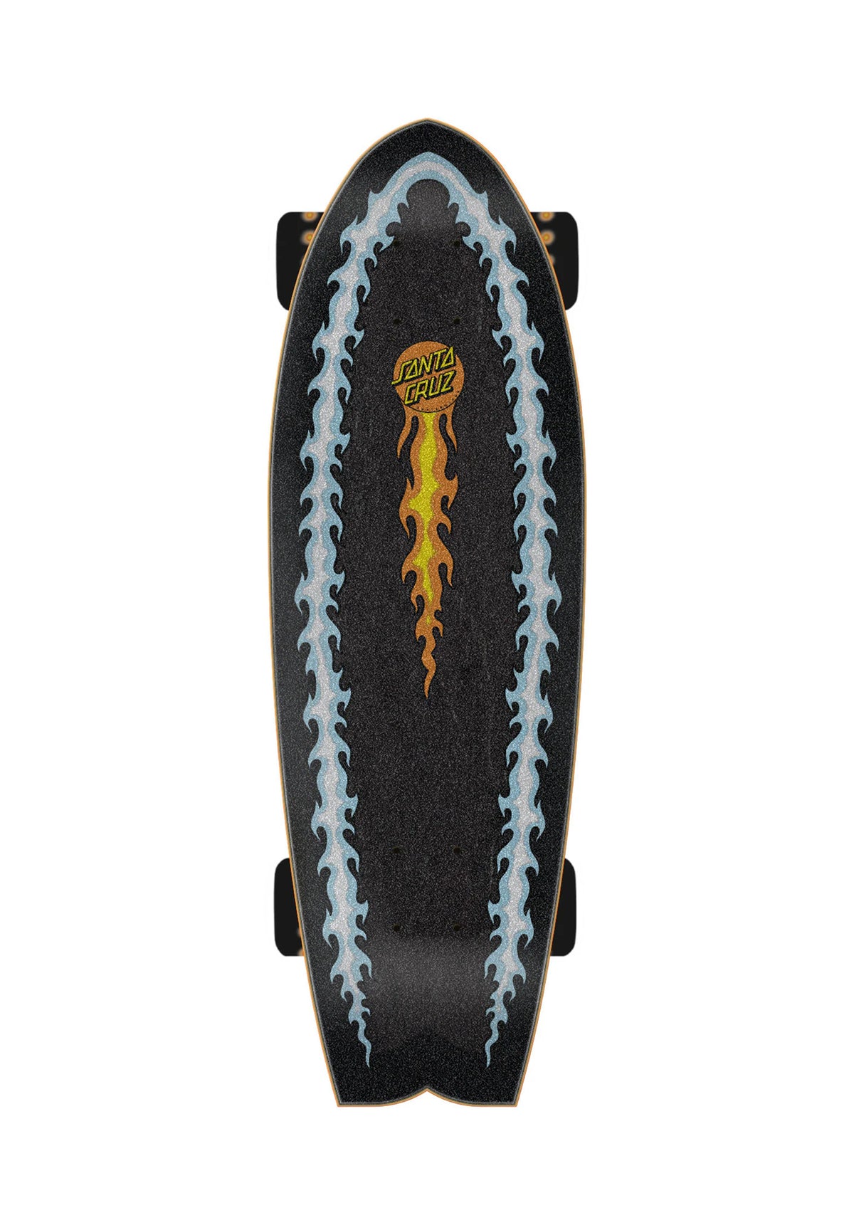 Santa-Cruz Flaming Dice Dot Shark Cruzer Cruiser-Komplett multicolored – Rückenansicht