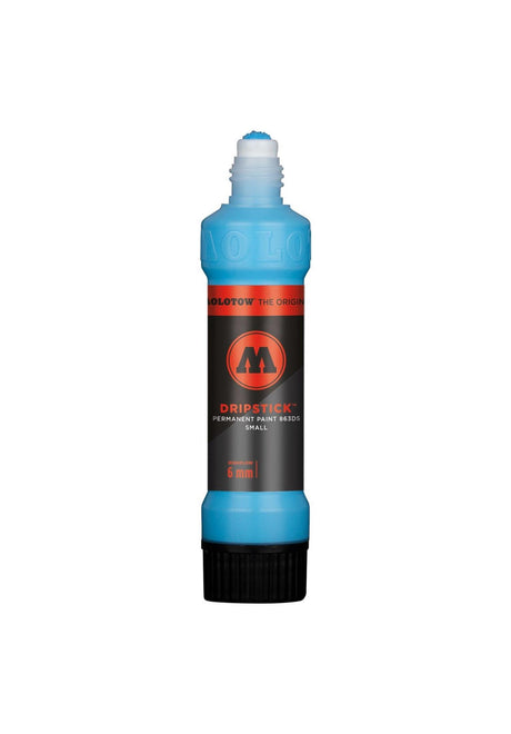 Molotow Dripstick Permanent Paint 863 DS Marker 6mm Sprühdose schaockblau-mittel – Vorderansicht