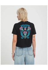 Volcom Dial Crop T-Shirt black – Vorderansicht