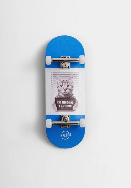 Inpeddo Mall Grab Cat 5-Ply Wooden Fingerboard Gen3 Skate-Zubehör blue-white – Vorderansicht