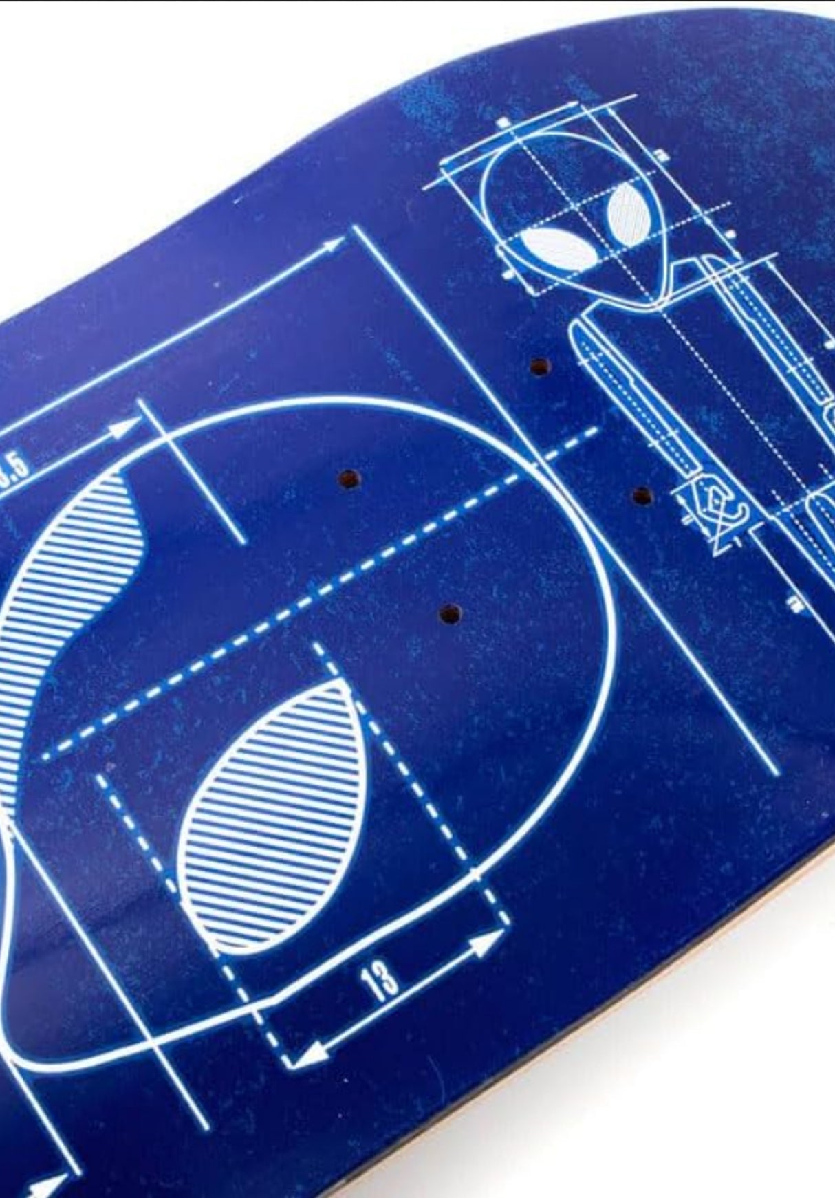 Alien-Workshop Blueprint Deck navy – Rückenansicht