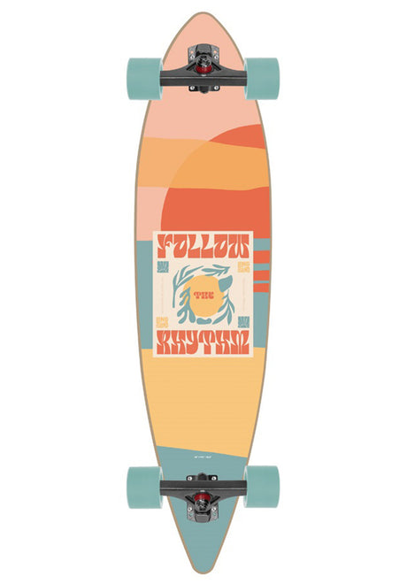 Long Island Soil 38" Pintail Longboard-komplett multicolored – Vorderansicht