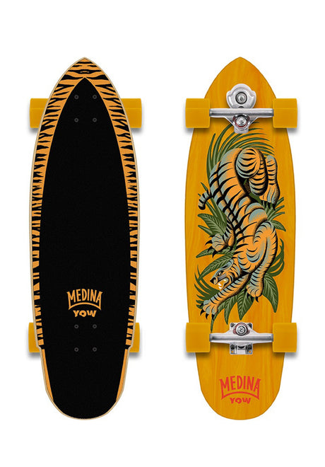 YOW Medina Bengal 33" Surfskate Cruiser-Komplett yellow – Vorderansicht