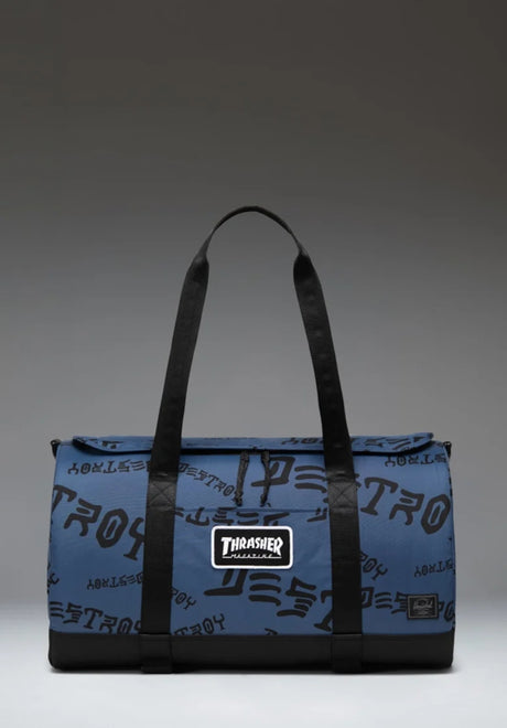 Herschel x Thrasher Skate Duffle Tasche oceana/dark navy destroy – Vorderansicht