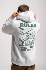 Rules Camping Bag Hoodie lightheathergrey – Rückenansicht