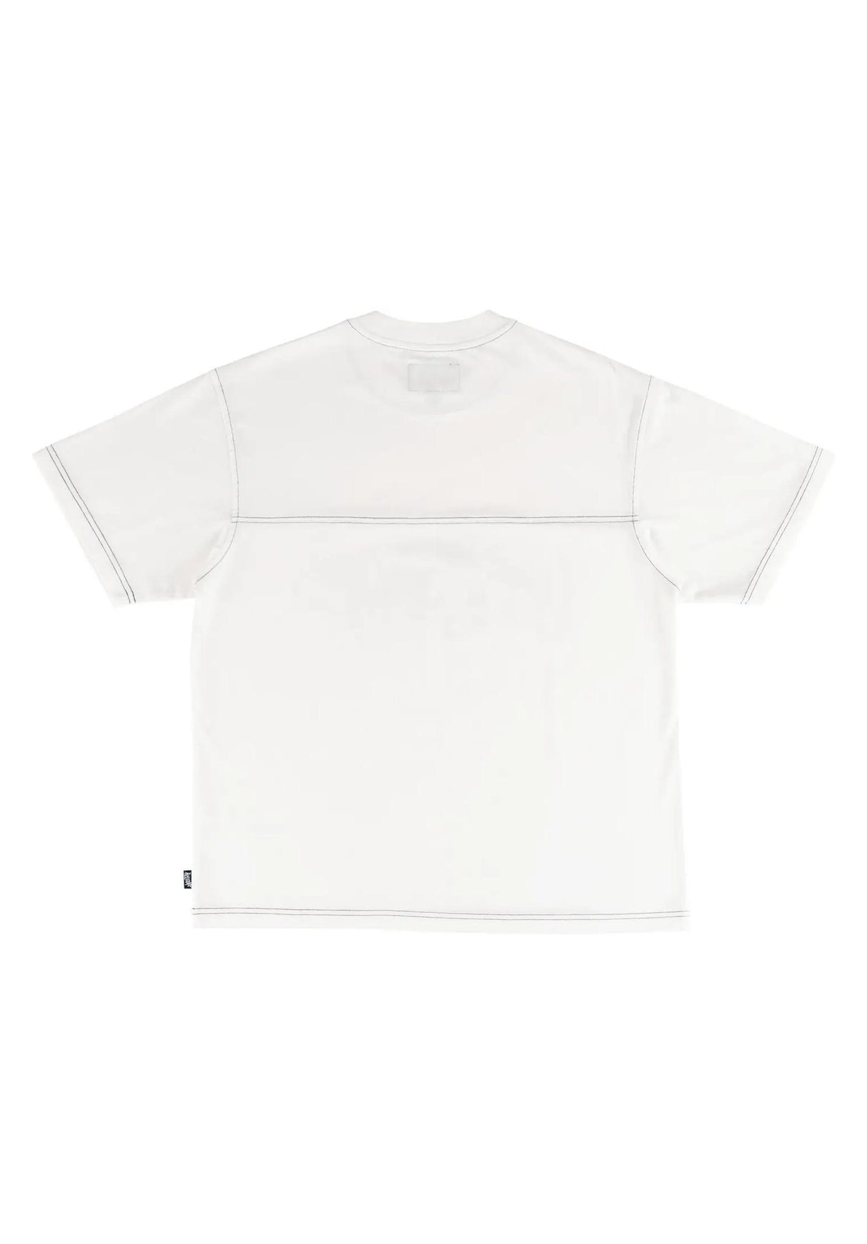 Welcome Spire Boxy Contrast Stitch Football T-Shirt white-black – Detailansicht 1