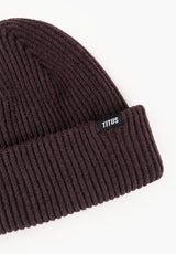 TITUS Classic Beanie Mütze darkbrown – Rückenansicht
