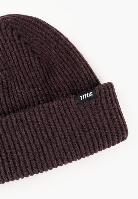 TITUS Classic Beanie Mütze darkbrown – Rückenansicht