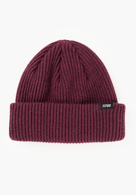 TITUS Classic Beanie Mütze darkberry – Vorderansicht