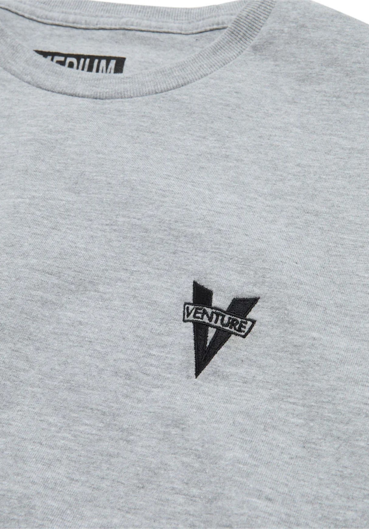 Venture Heritage Embroidered T-Shirt ash grey-heather-black – Rückenansicht