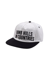 GX1000 Bomb Hills 5-Panel Logo Snapback Cap white – Vorderansicht
